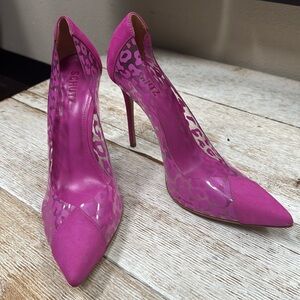 Schutz Cendi Clear Animal Print Pump
